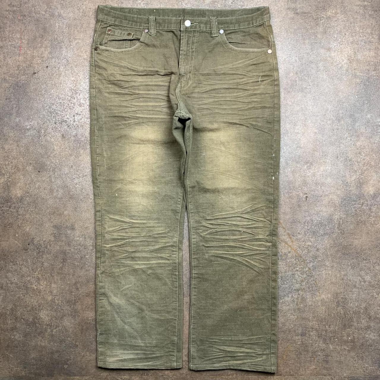 Brooklyn Xpress 90s khaki graphic baggy denim jeans