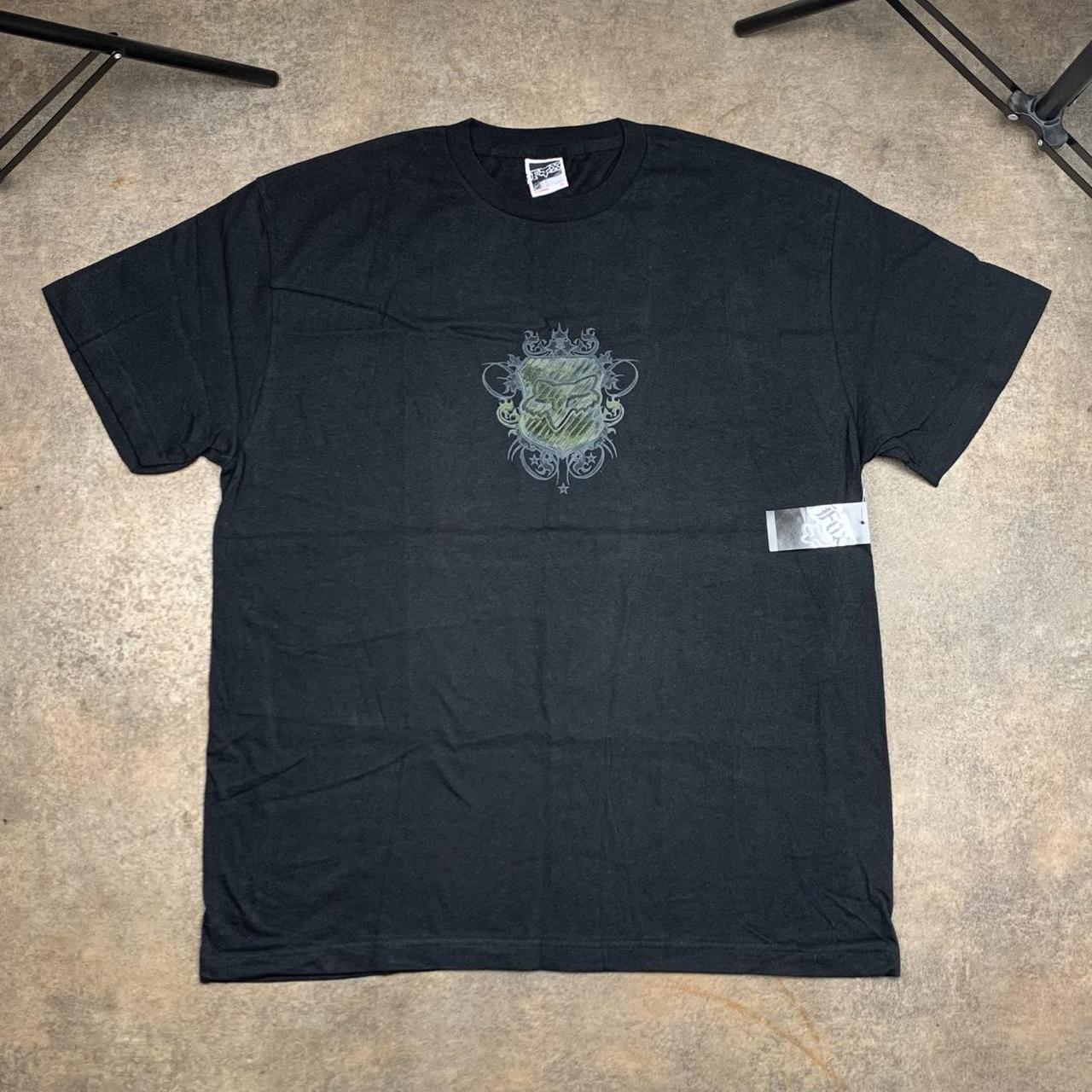Fox Racing 00s black grey grunge graphic tee
