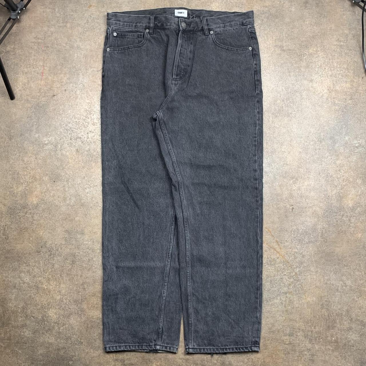 Obey baggy black denim jeans