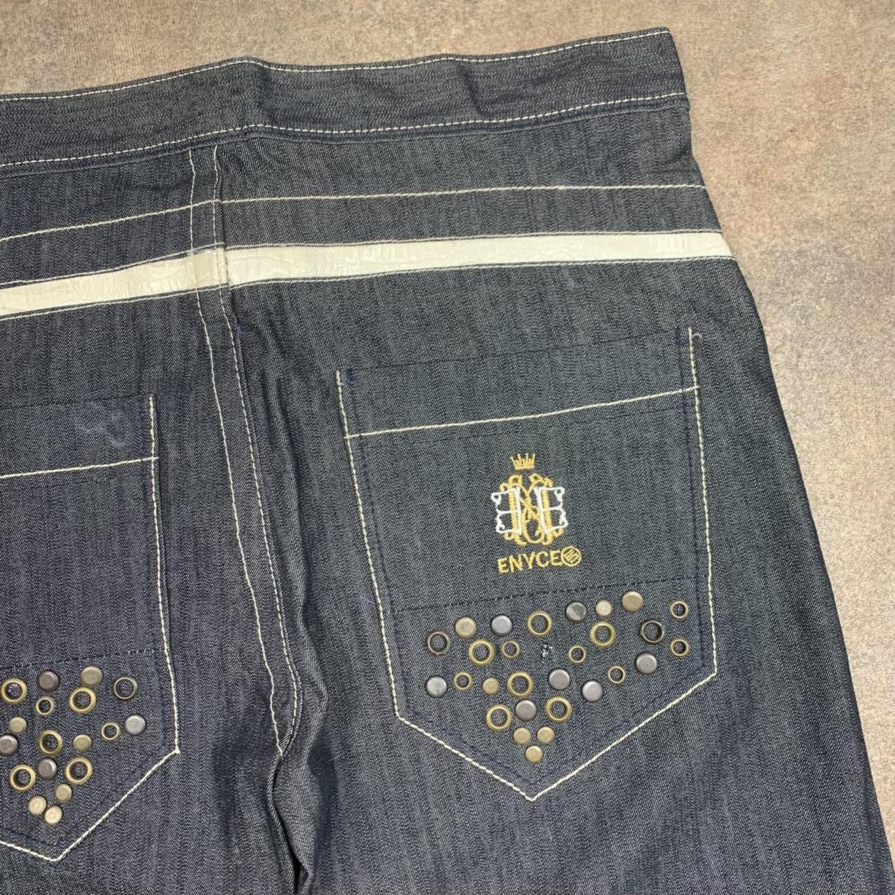 Enyce 00s graphic baggy navy grey denim jeans