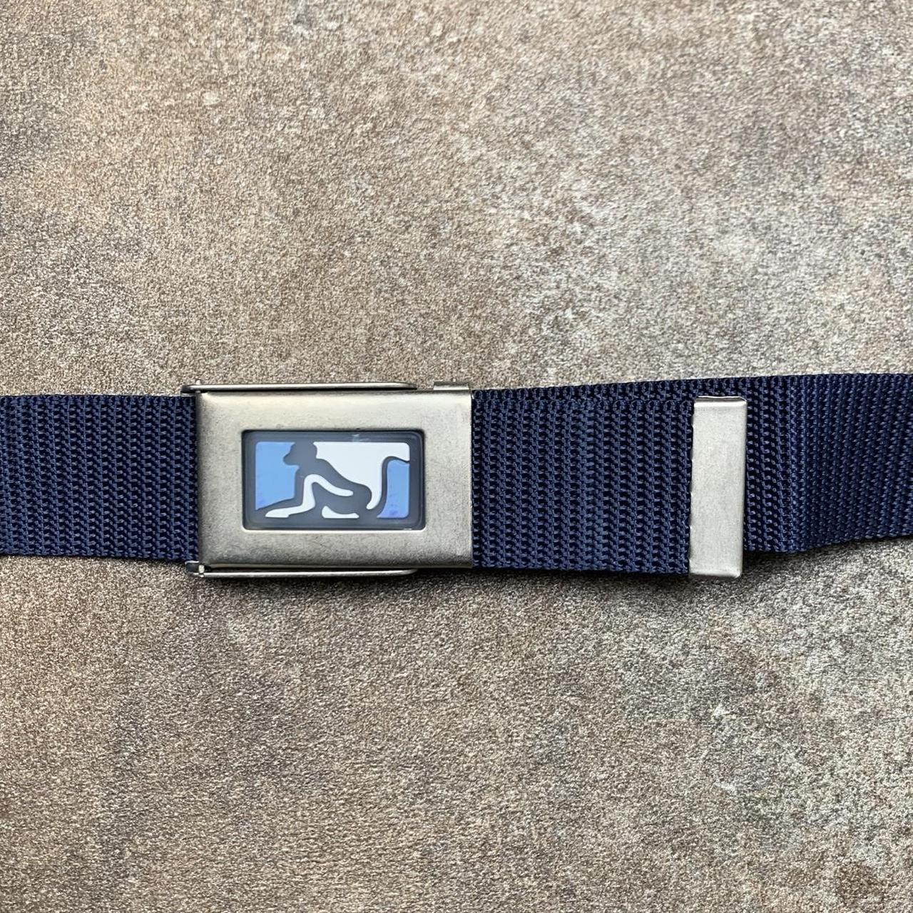 Drunknmunky 00s navy webbed buckle belt