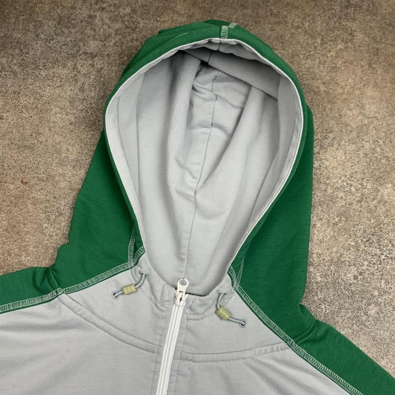 Billabong 00s white green graphic baggy hoodie