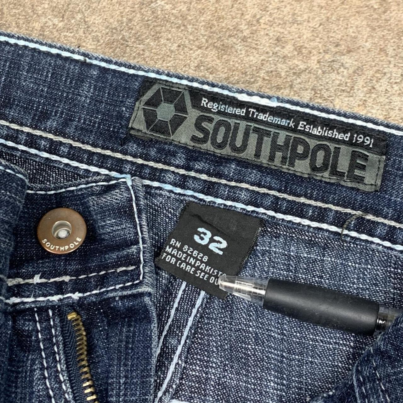 Southpole 00s navy baggy faded denim jeans