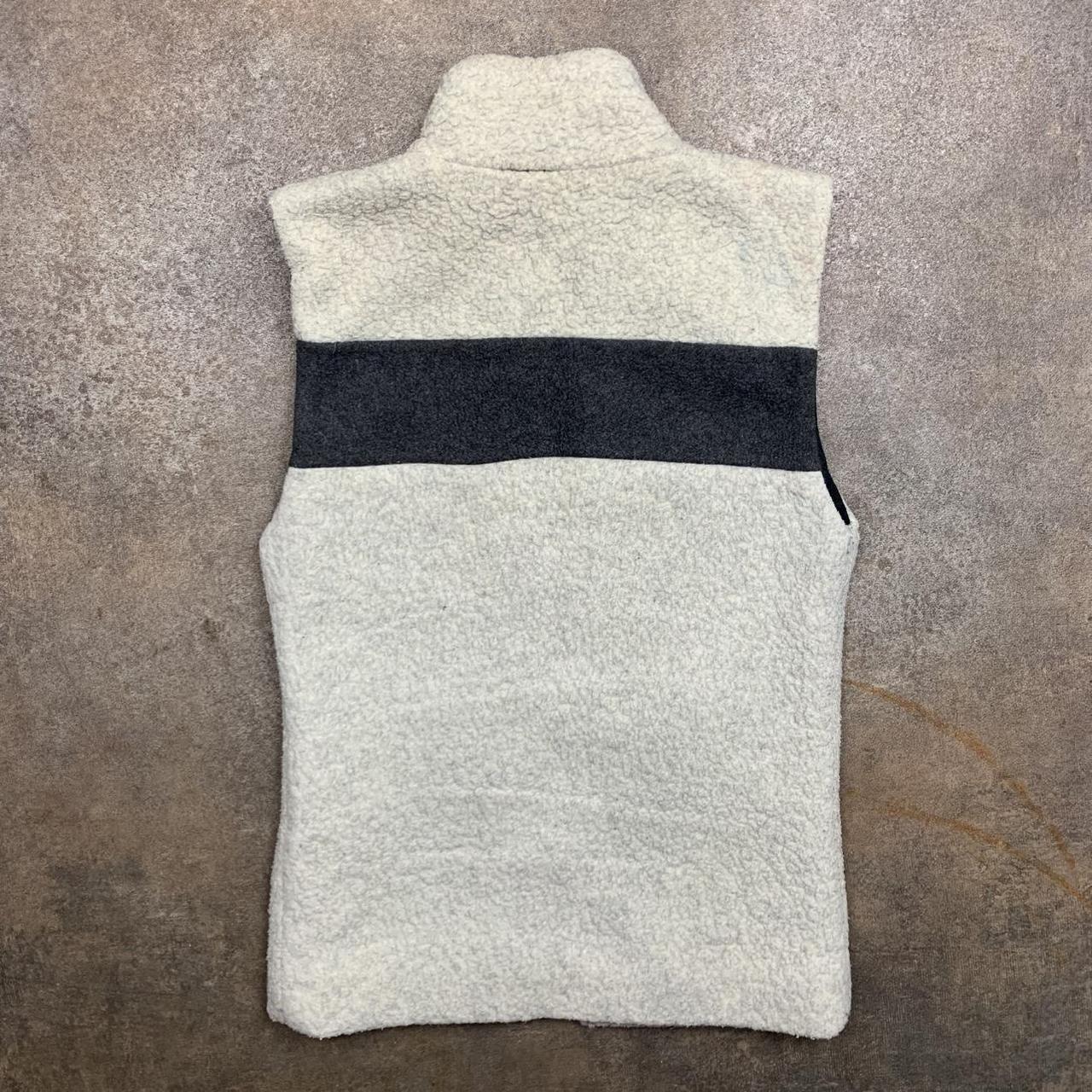 Mambo Goddess 00s white black fleece gilet vest
