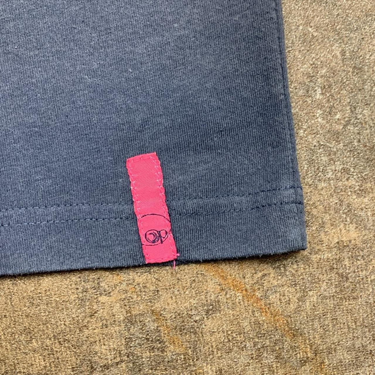 Ocean Pacific 00s grey pink graphic polo shirt