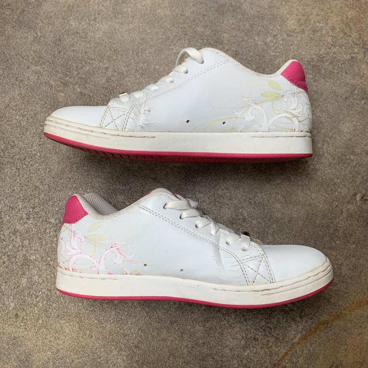 DC Shoes Pixies 00s white pink chunky trainers