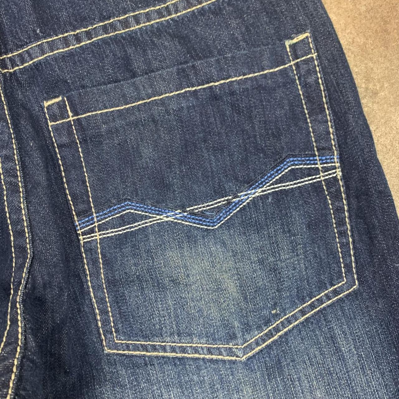 Southpole 00s navy embroidered denim jeans