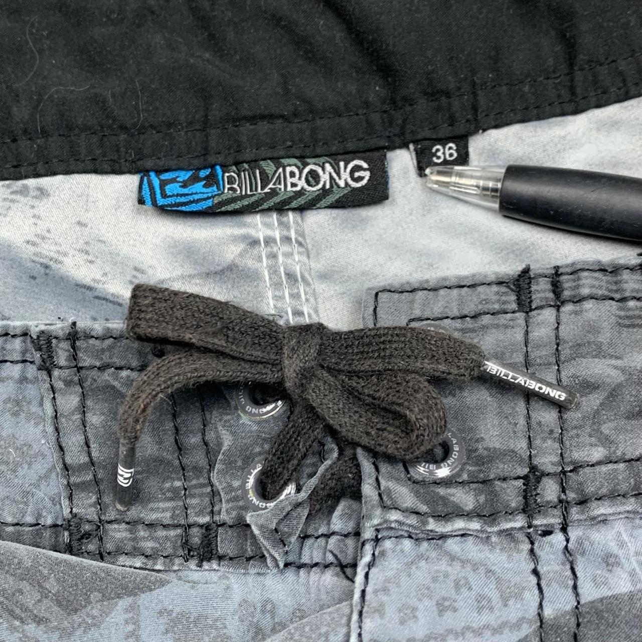 Billabong 00s grey black camo graphic boardshorts
