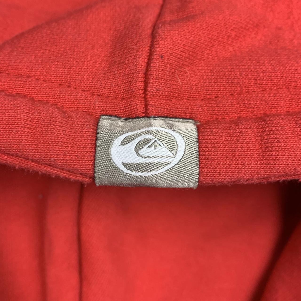 Quiksilver 90s red graphic boxy zip hoodie