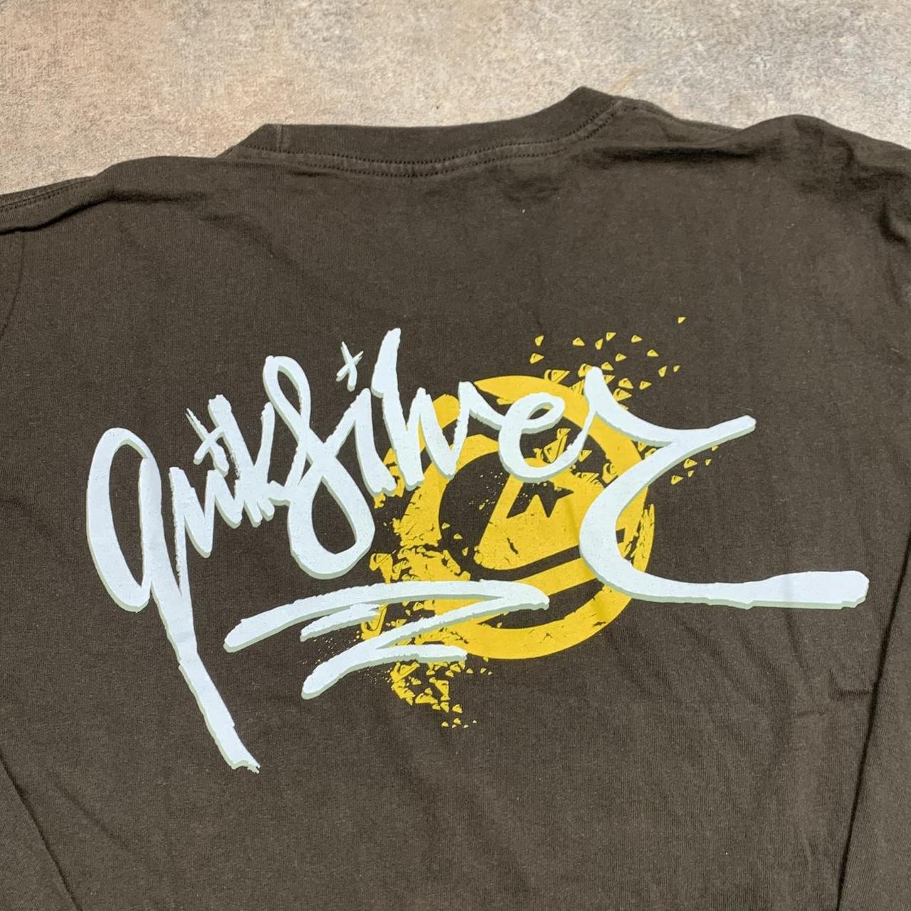 Quiksilver 00s brown graphic long sleeve tee