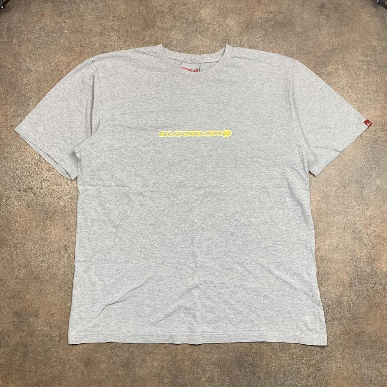 Quiksilver 90s light grey graphic boxy tee