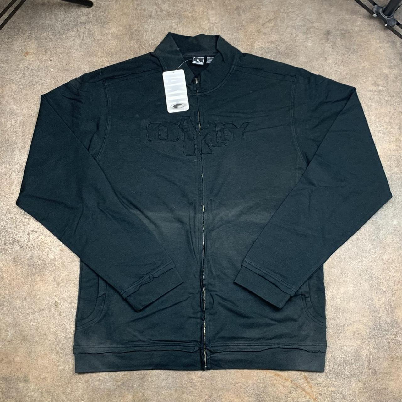 Oakley 00s black graphic boxy zip jumper