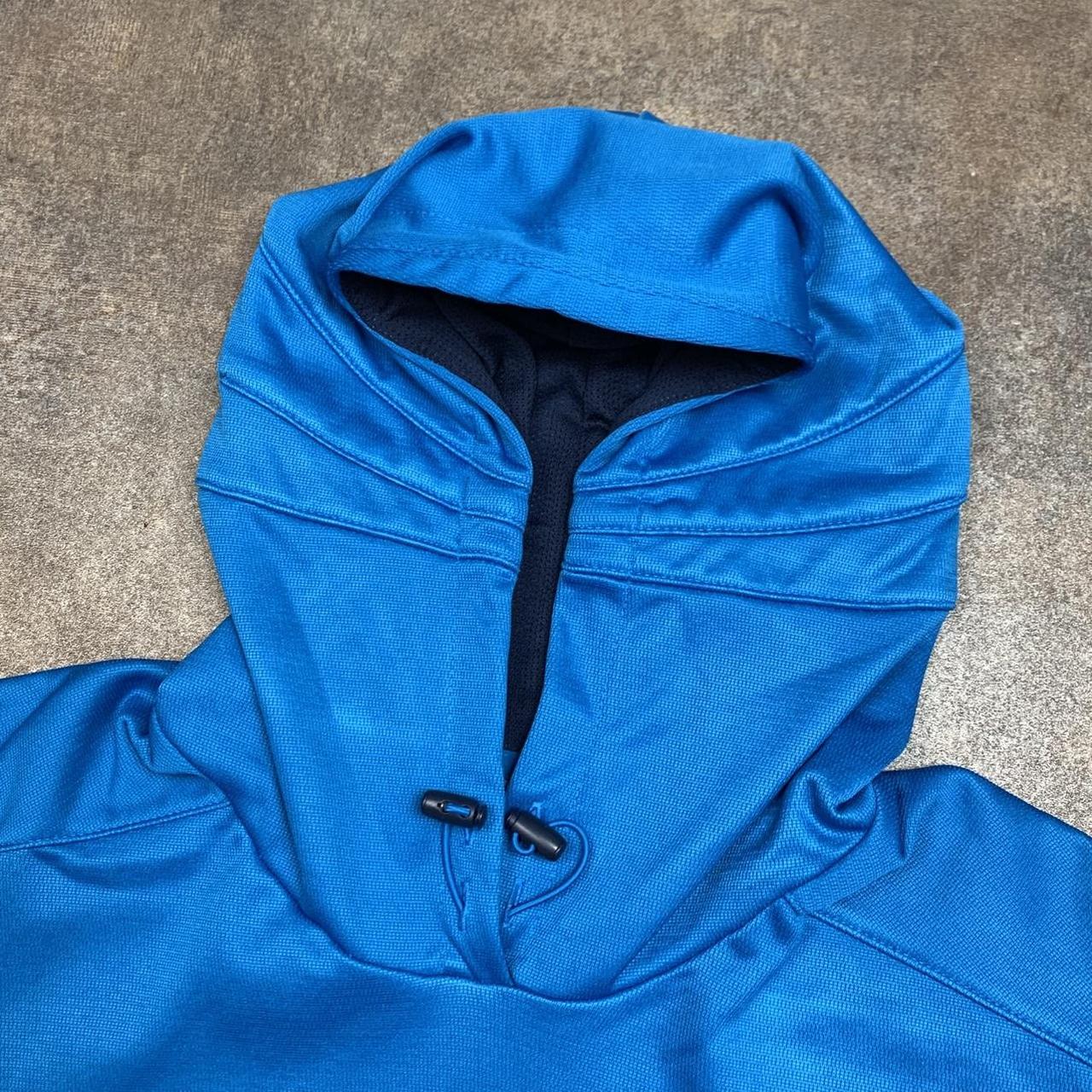 Nike 00s athletic blue graphic boxy hoodie