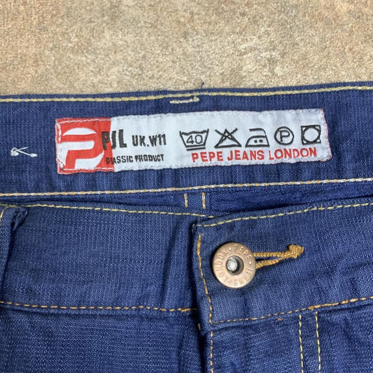 Pepe Jeans 00s navy baggy graphic denim jeans