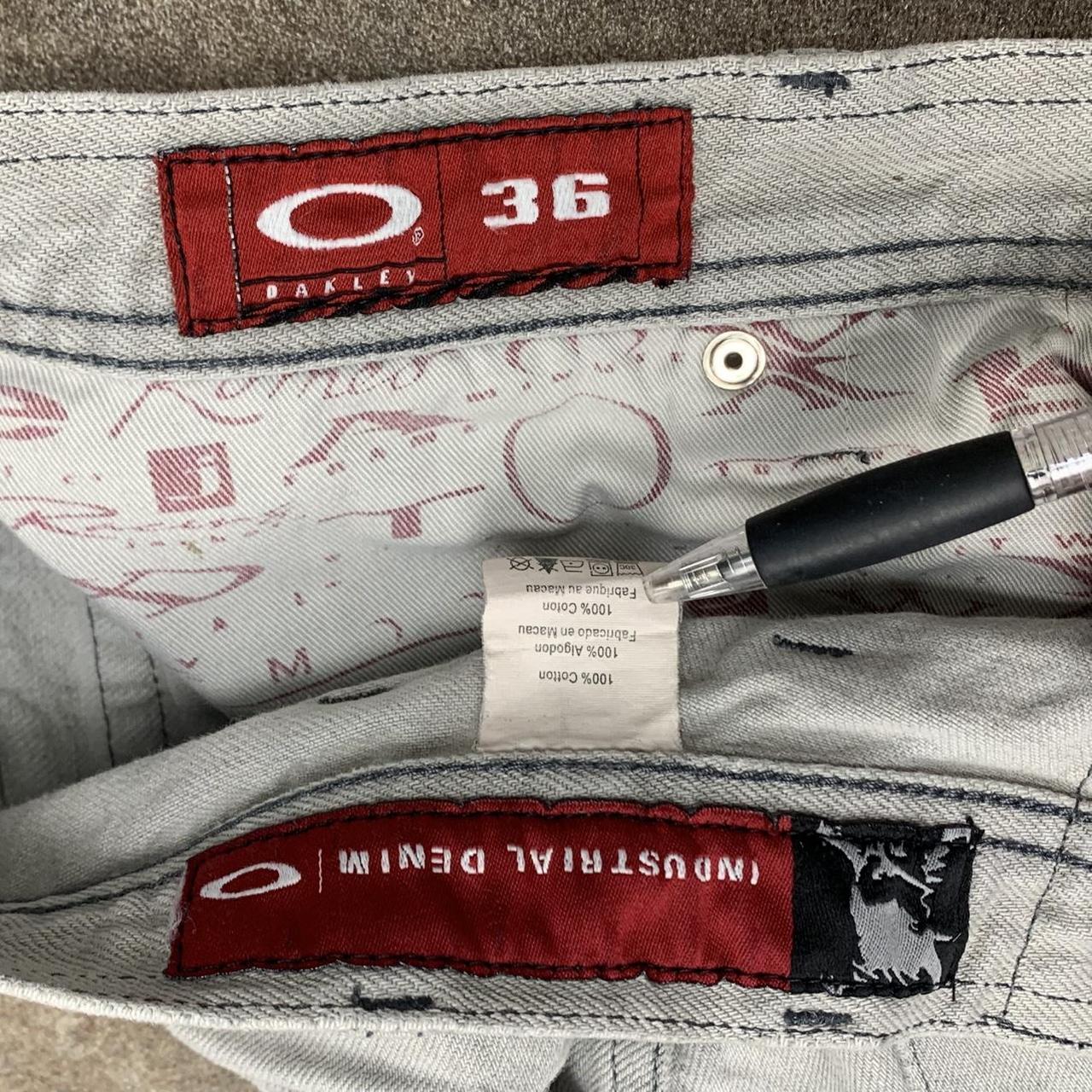 Oakley Software 00s baggy white grey carpenter jeans