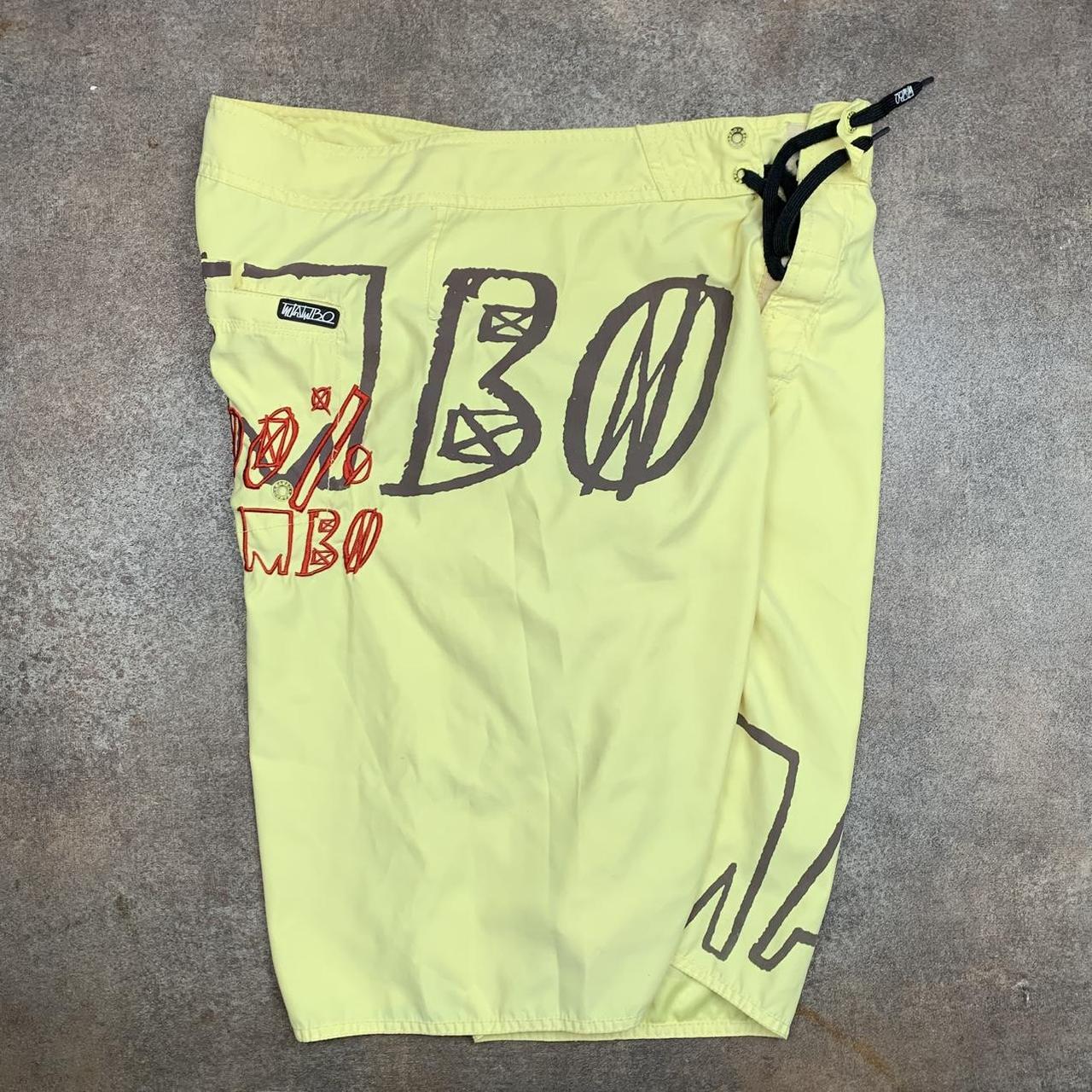 Mambo 00s yellow graphic baggy boardshorts