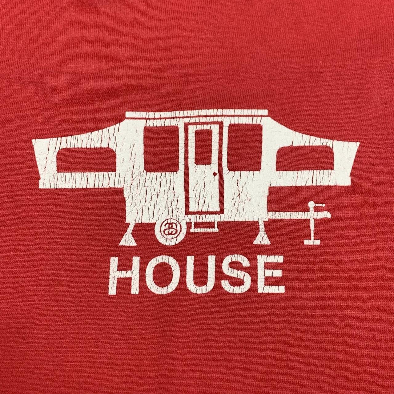 Stüssy 00s red boxy graphic tee