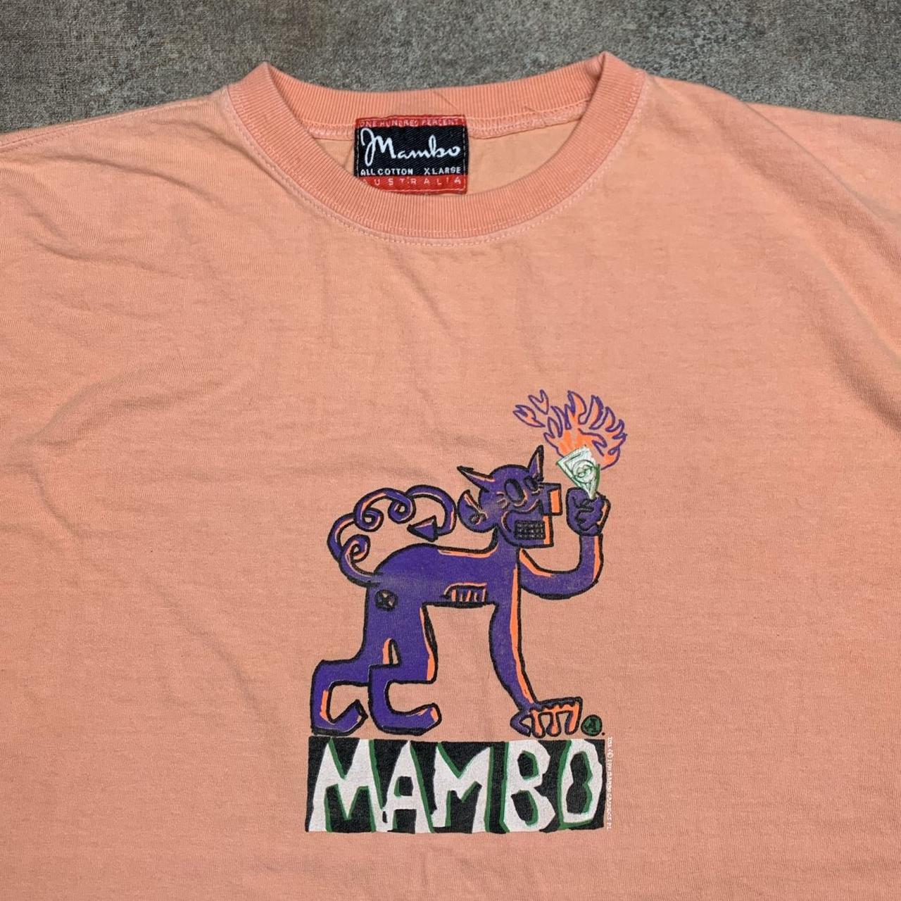 Mambo 1990 pink salmon graphic tee