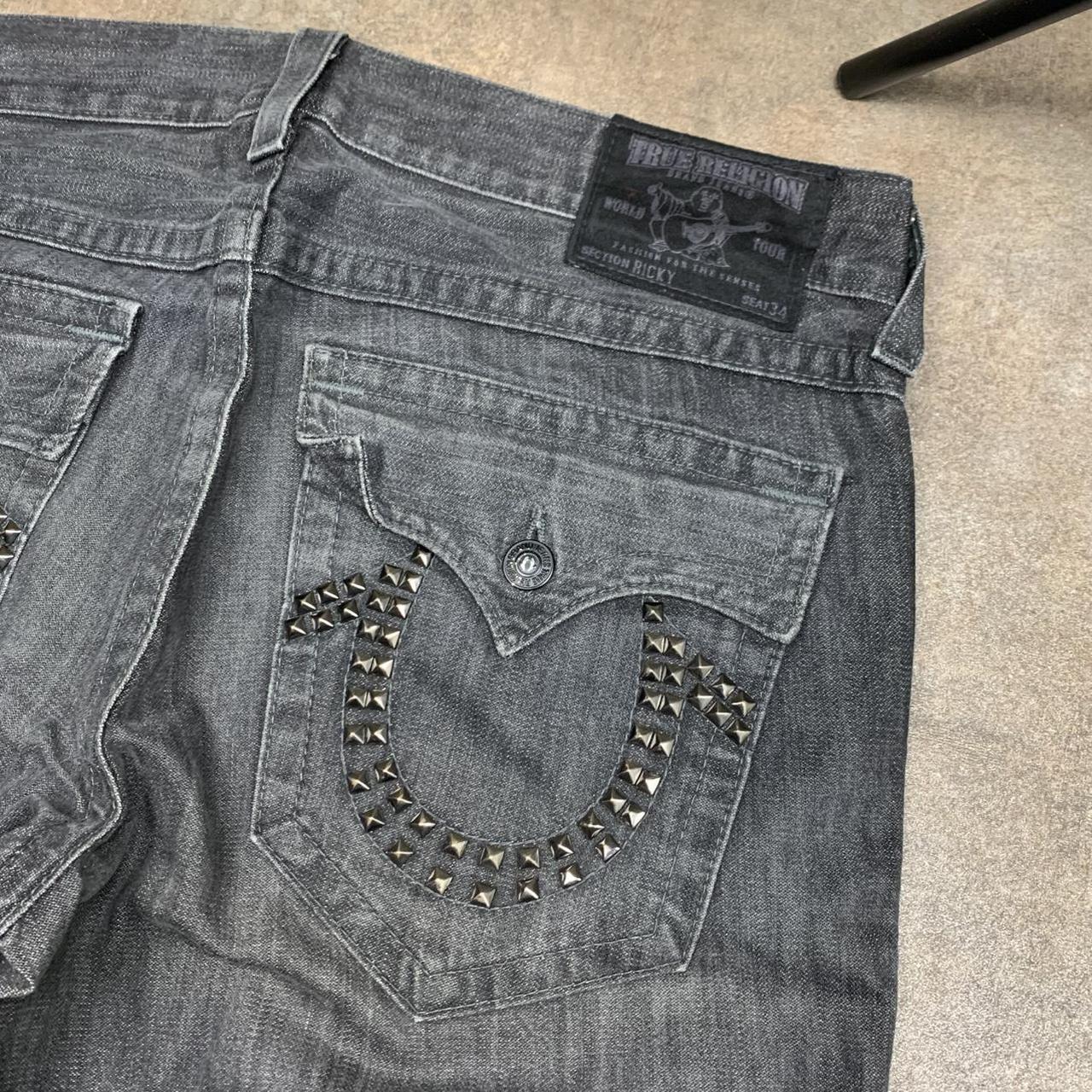 True Religion 00s black studded denim jeans