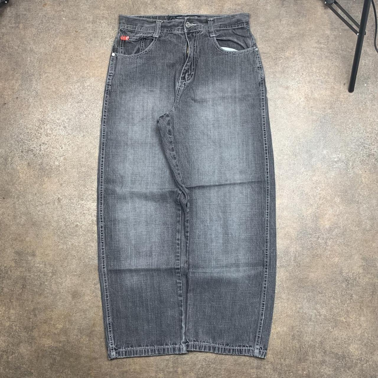 Southpole 00s red tab black grey baggy denim jeans