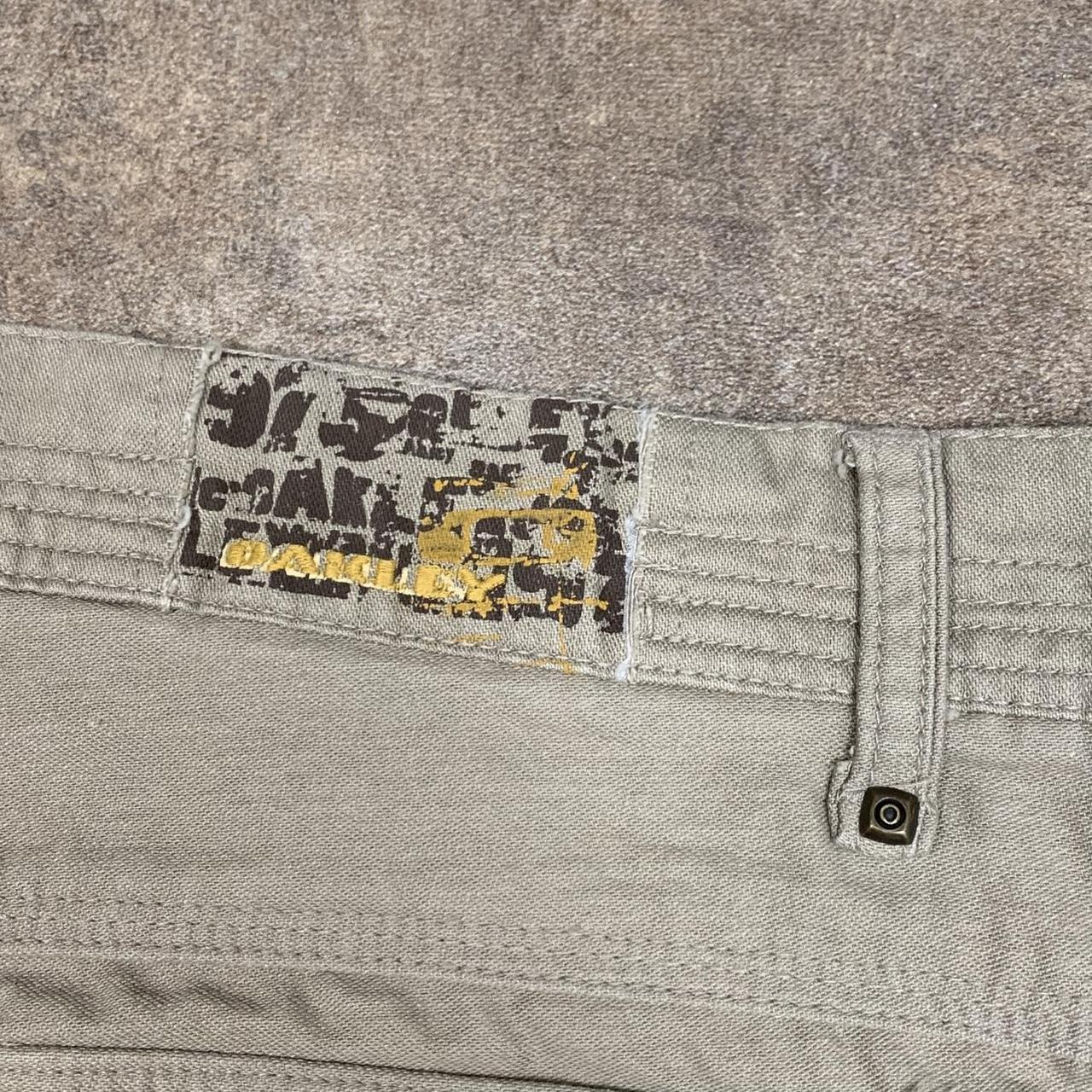 Oakley 00s cream beige baggy cargo jeans