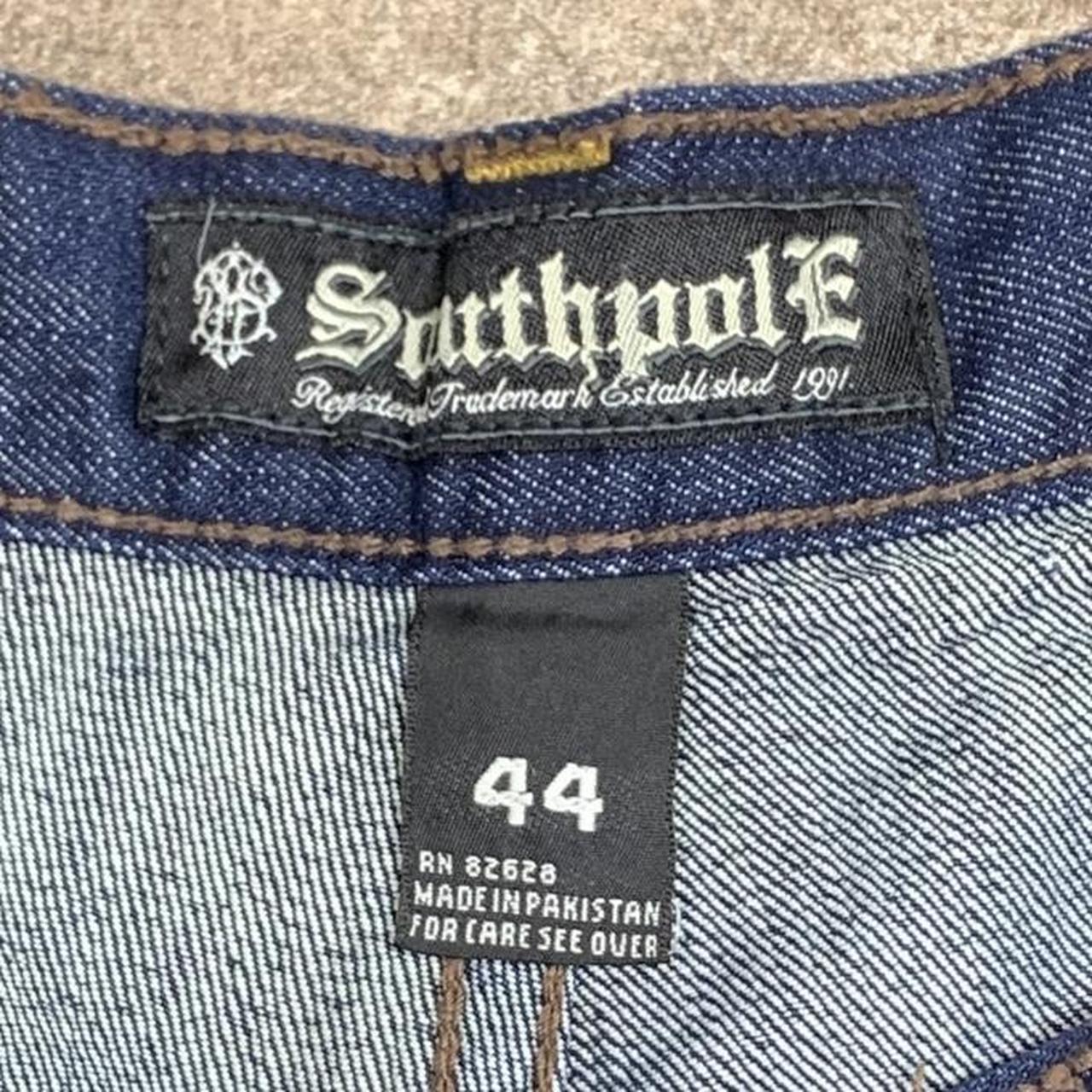 Southpole 00s baggy navy embroidered denim jeans