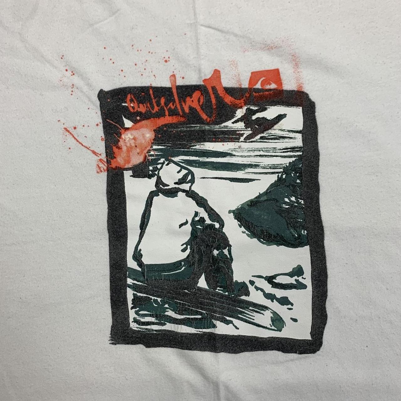 Quiksilver 90s white graphic tee