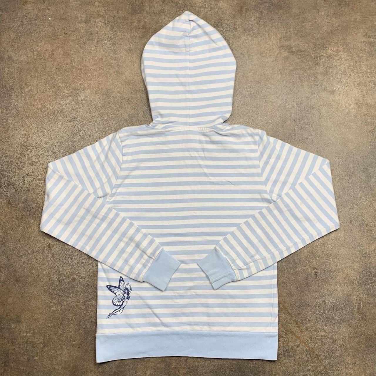 Hysteric Glamour 00s white blue graphic hoodie