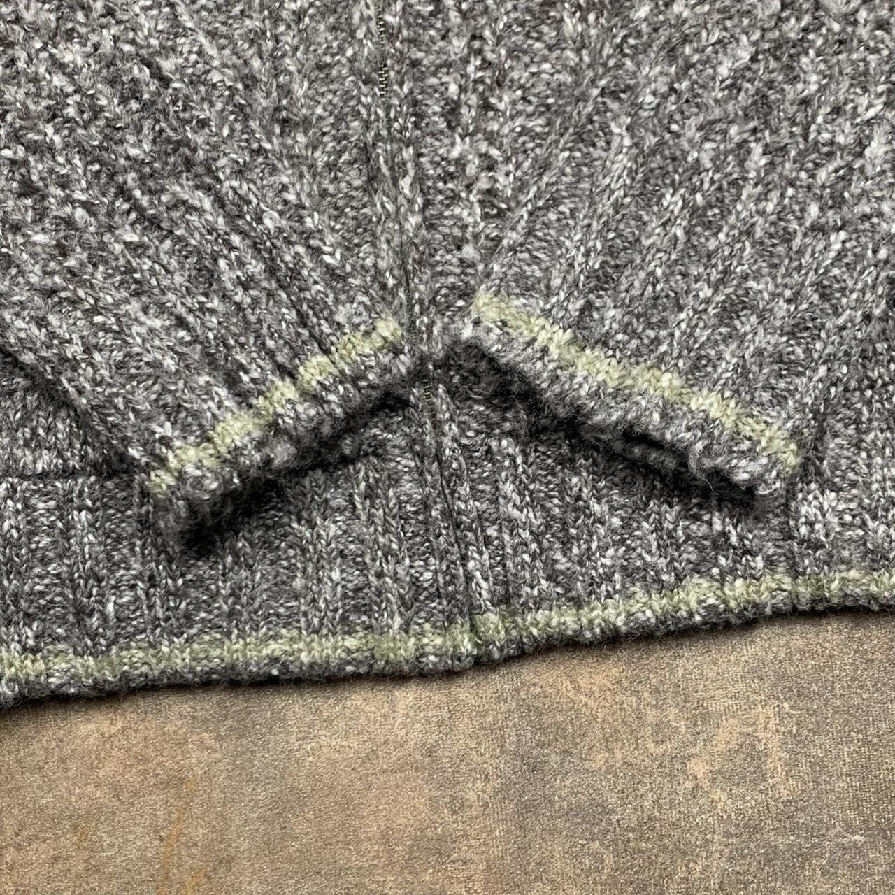 Quiksilver 00s grey lined chunky knit sweater