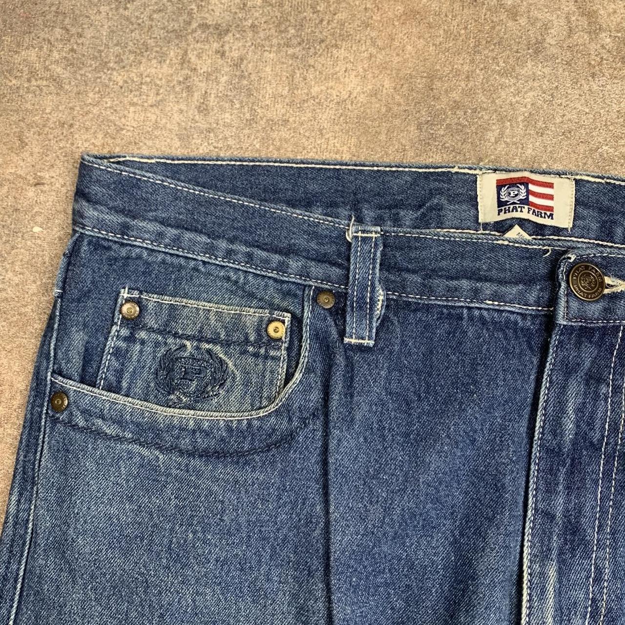 Phat Farm 00s baggy navy blue denim jeans