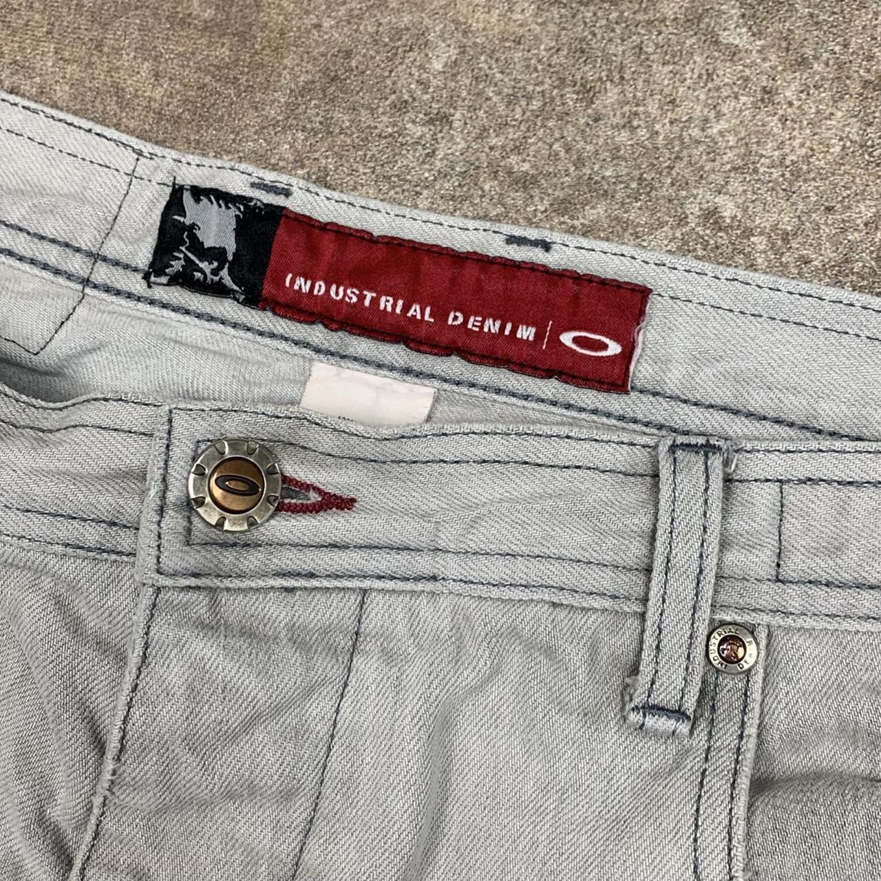 Oakley Software 00s baggy white grey carpenter jeans