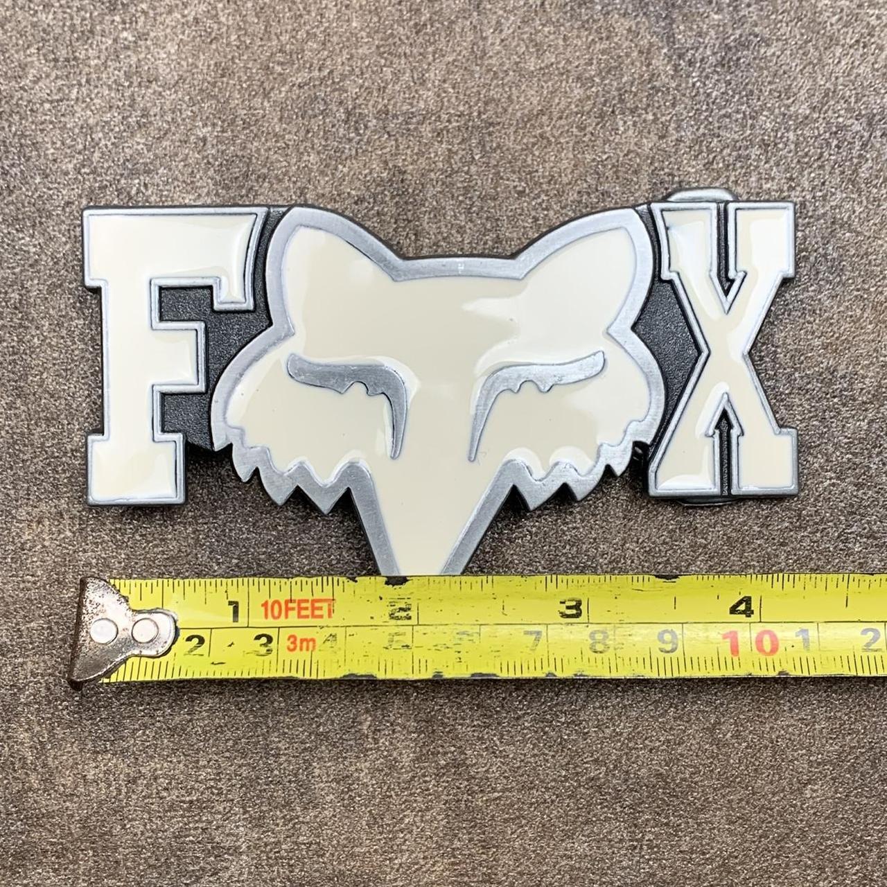 Fox Racing 00s white silver belt buckle