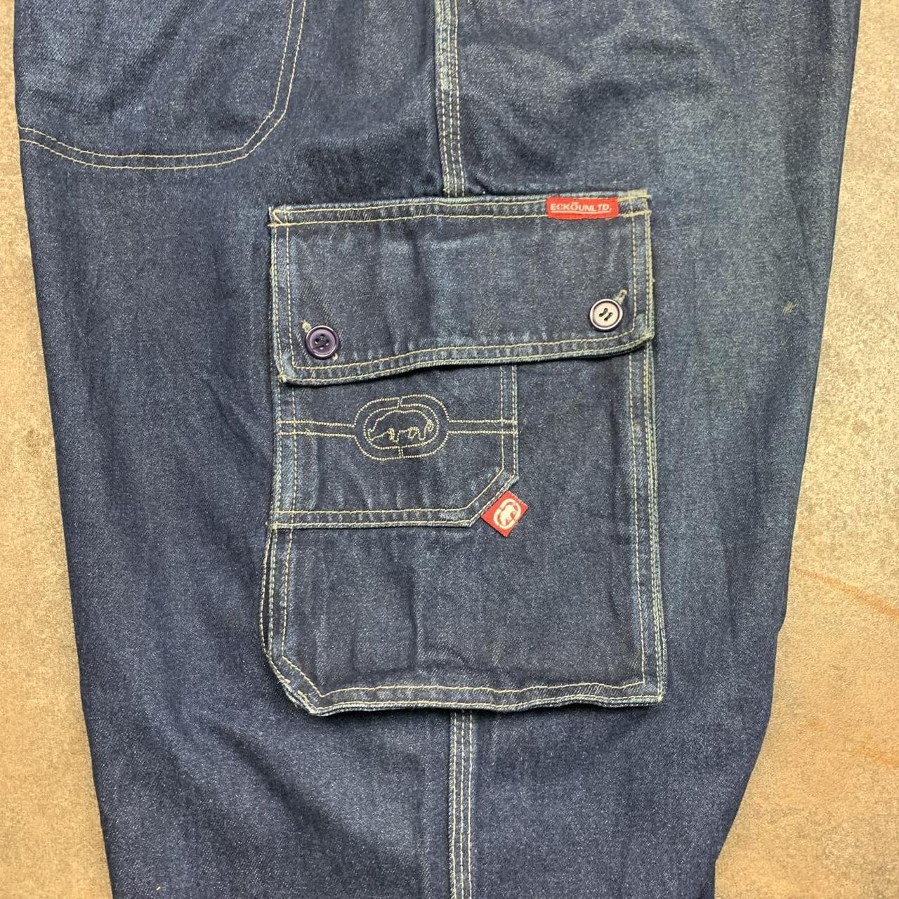 Ecko Unltd. navy baggy cargo denim jeans