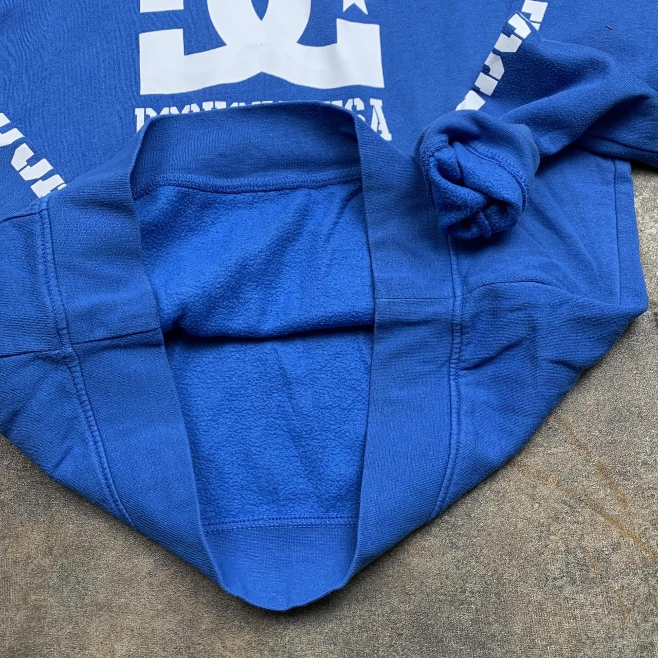 DC Shoes 00s blue white graphic boxy hoodie