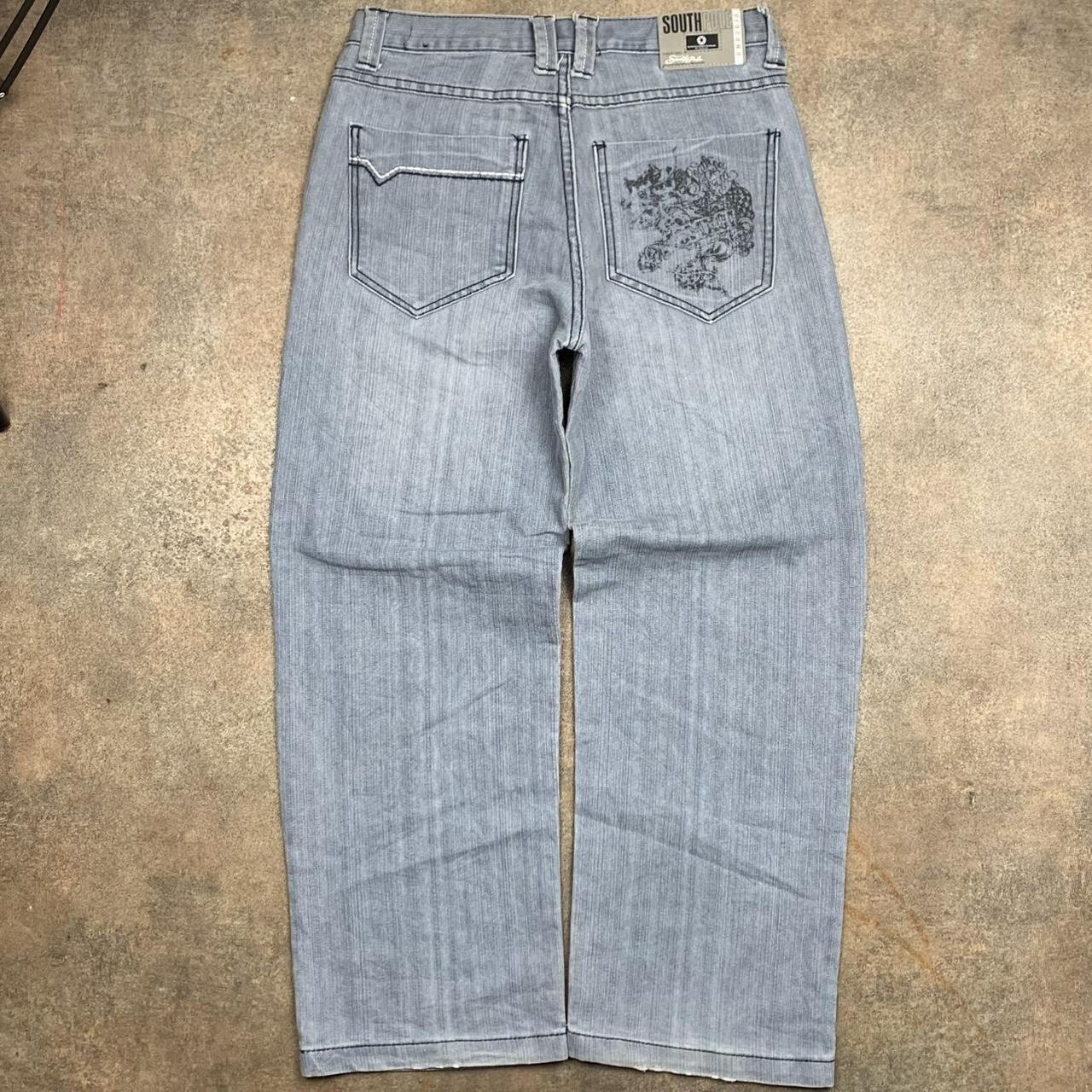 Southpole 00s baggy graphic grey denim jeans