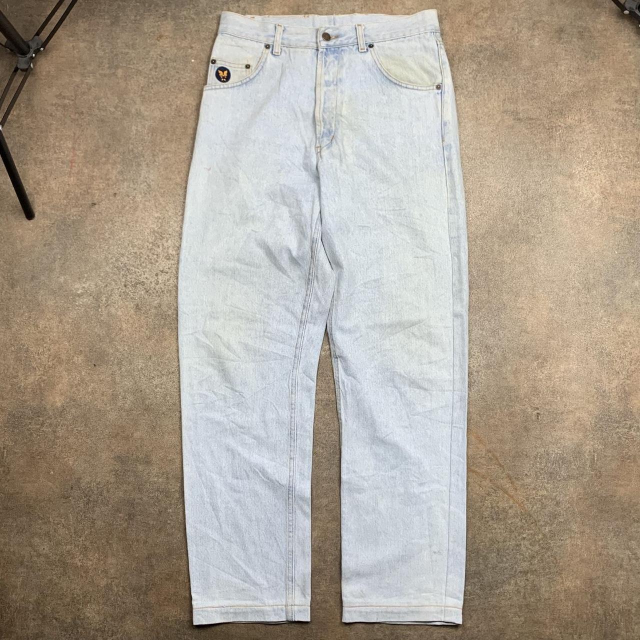 Avirex 00s straight leg pale blue denim jeans