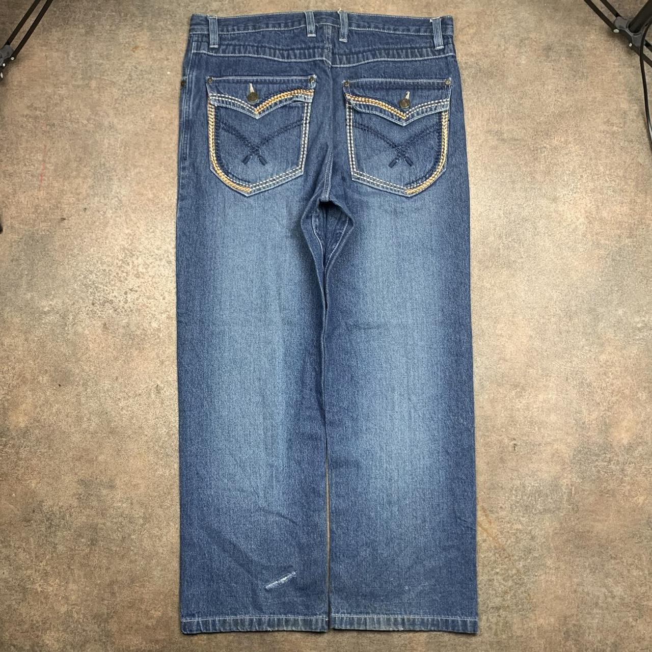 Phat Farm 00s baggy navy blue denim jeans