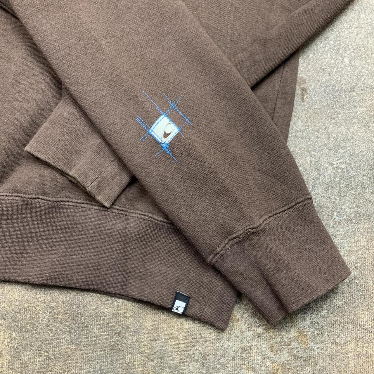 O'Neill 00s brown graphic boxy hoodie