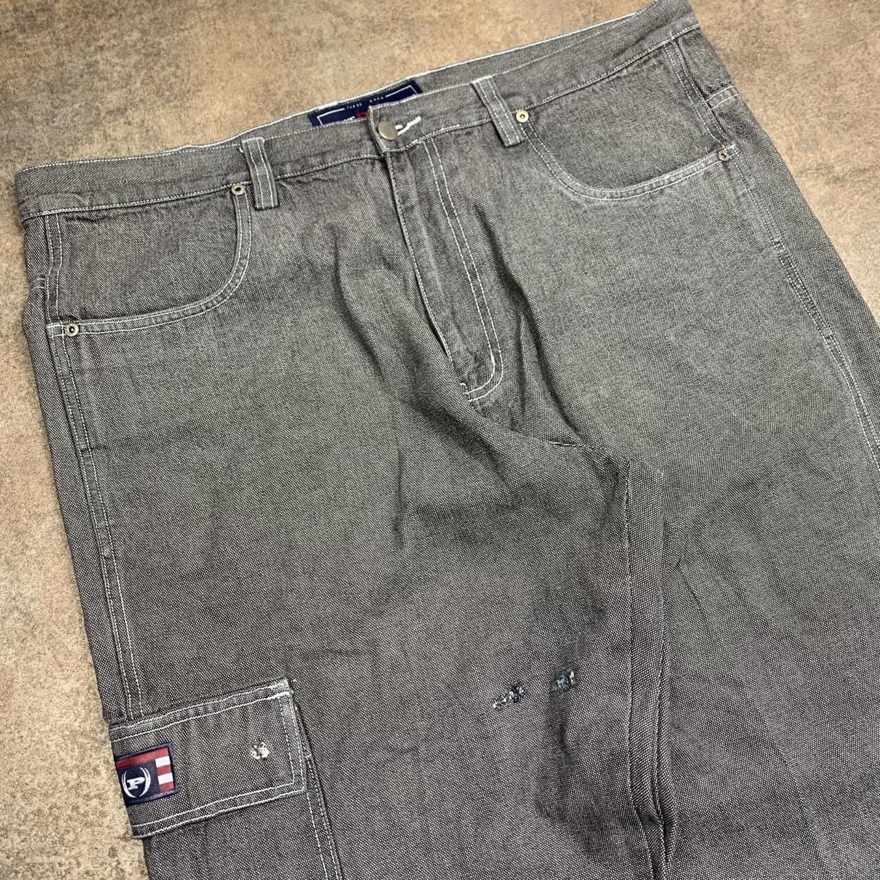 Phat Farm 00s baggy grey cargo denim jeans