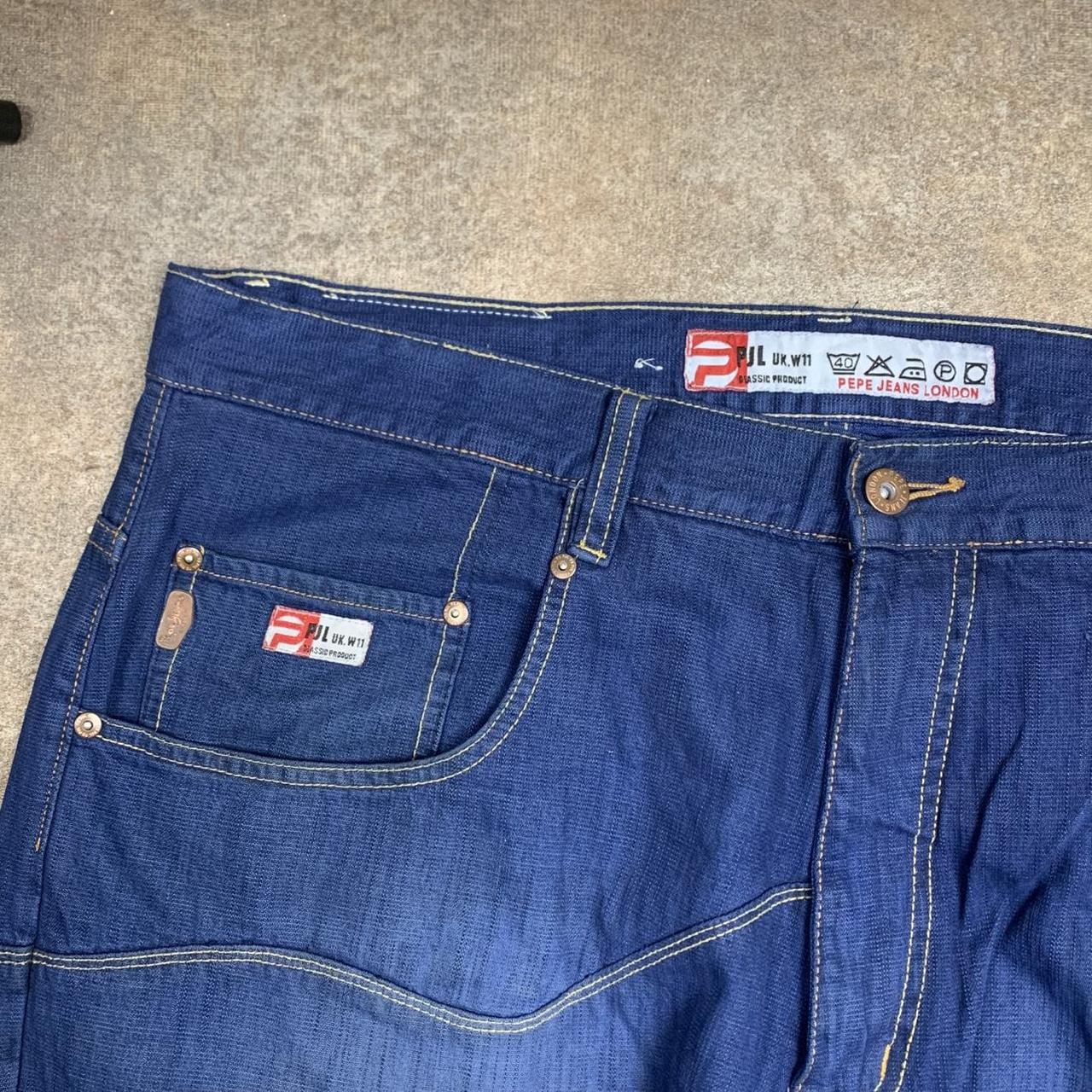 Pepe Jeans 00s navy baggy graphic denim jeans