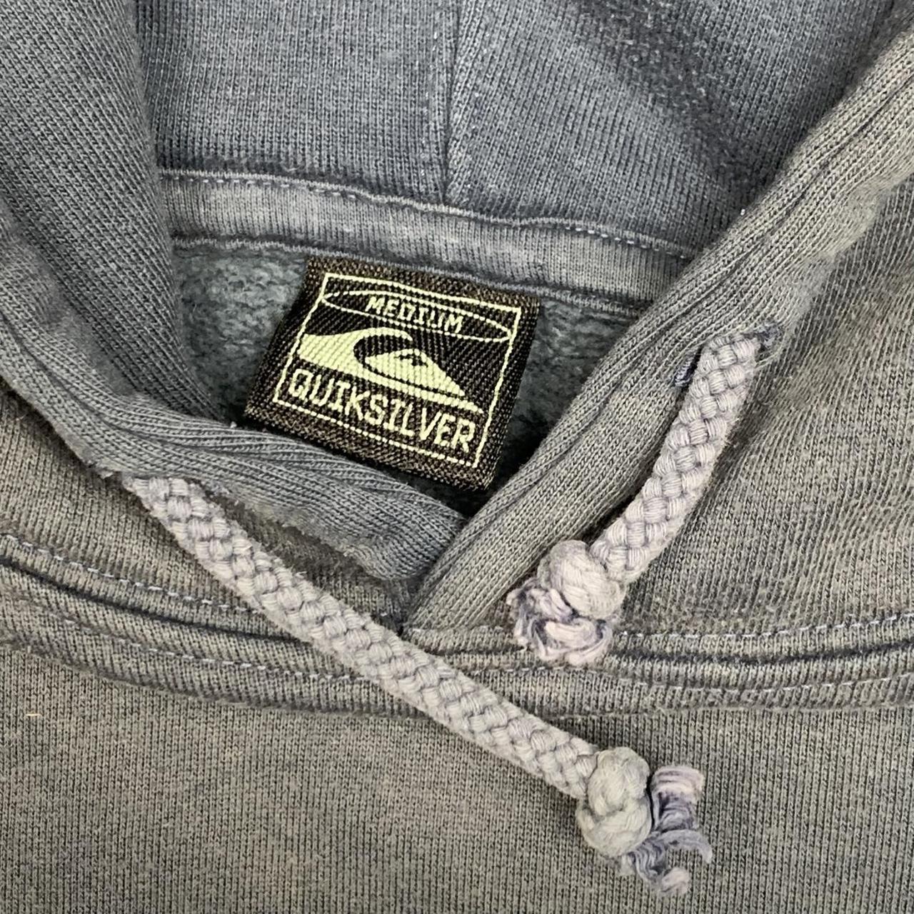 Quiksilver 90s graphic navy faded baggy hoodie