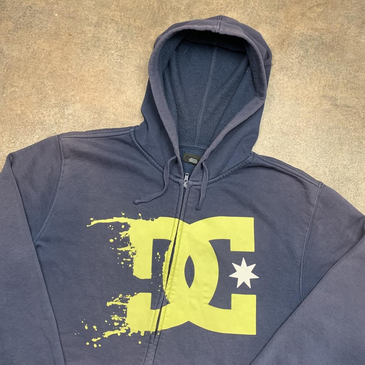 DC Shoes 00s navy faded graphic zip hoodie