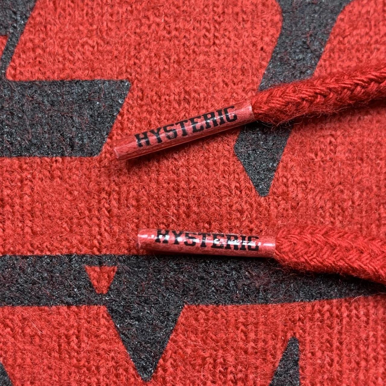 Hysteric Glamour 00s red boxy graphic hoodie
