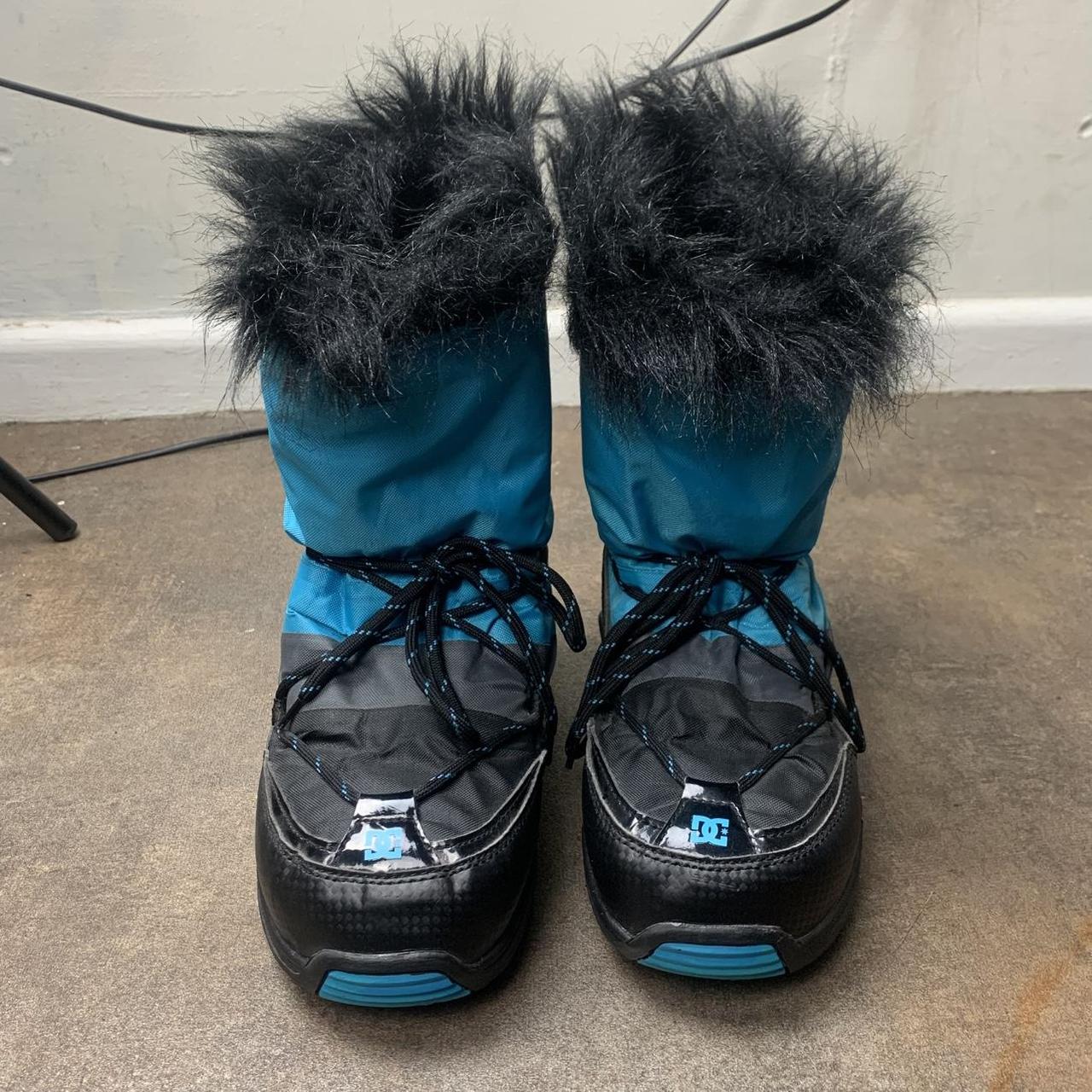 DC Shoes 00s blue black fur lined snow boots