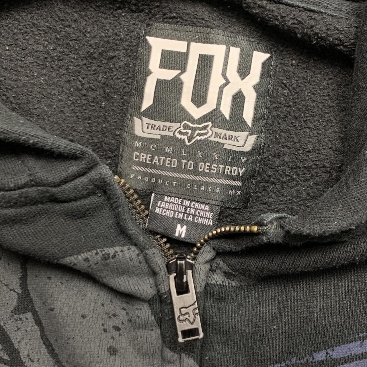 Fox Racing x Red Bull 00s black graphic zip hoodie