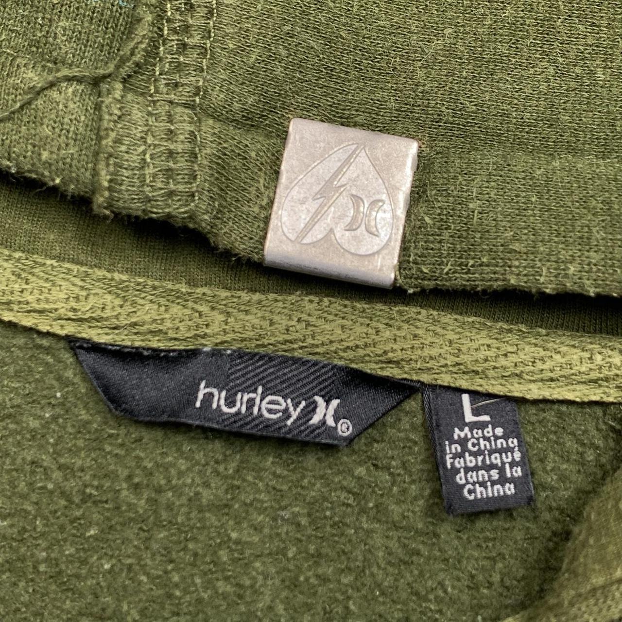 Hurley 00s graphic khaki zip hoodie