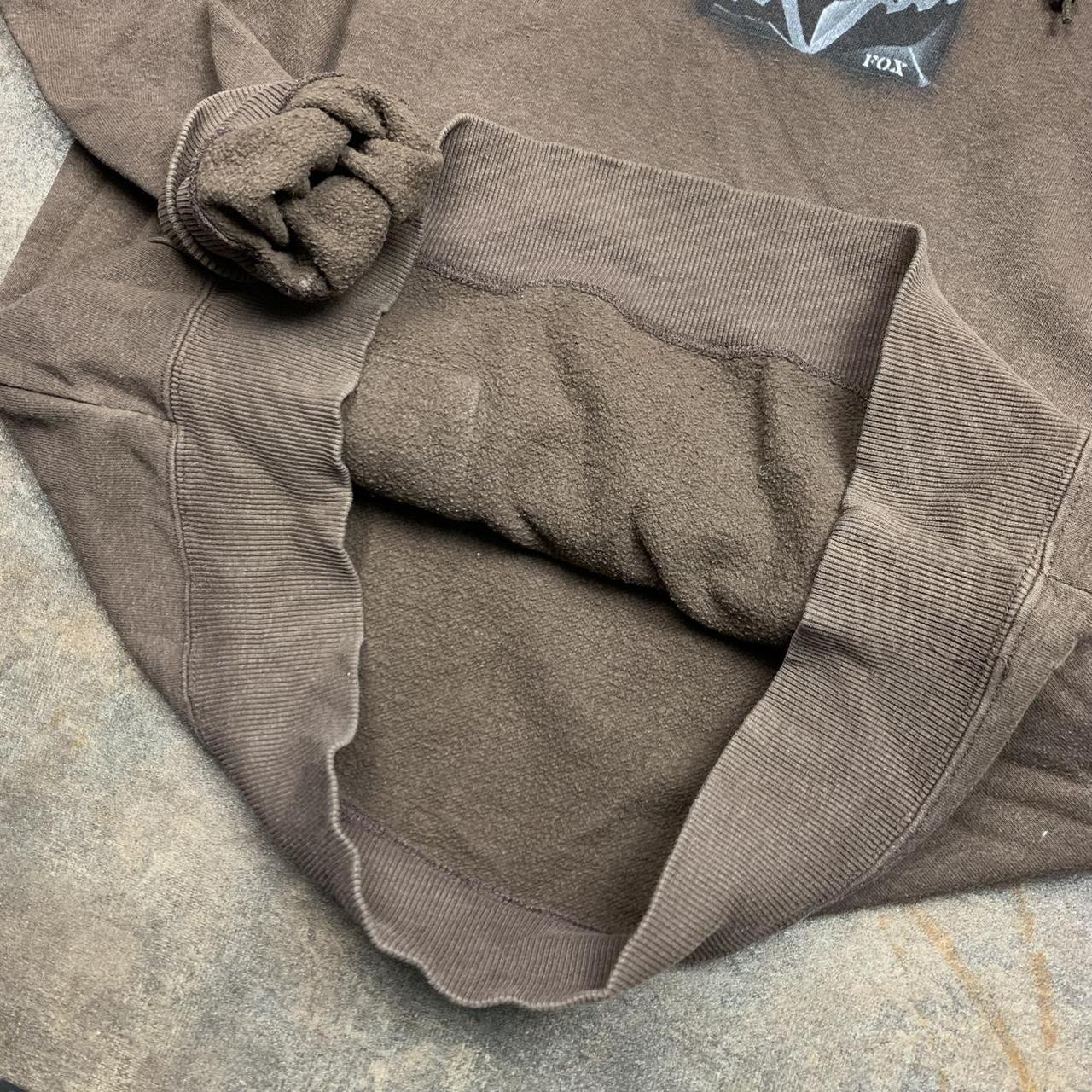 Fox Racing 00s brown graphic boxy hoodie