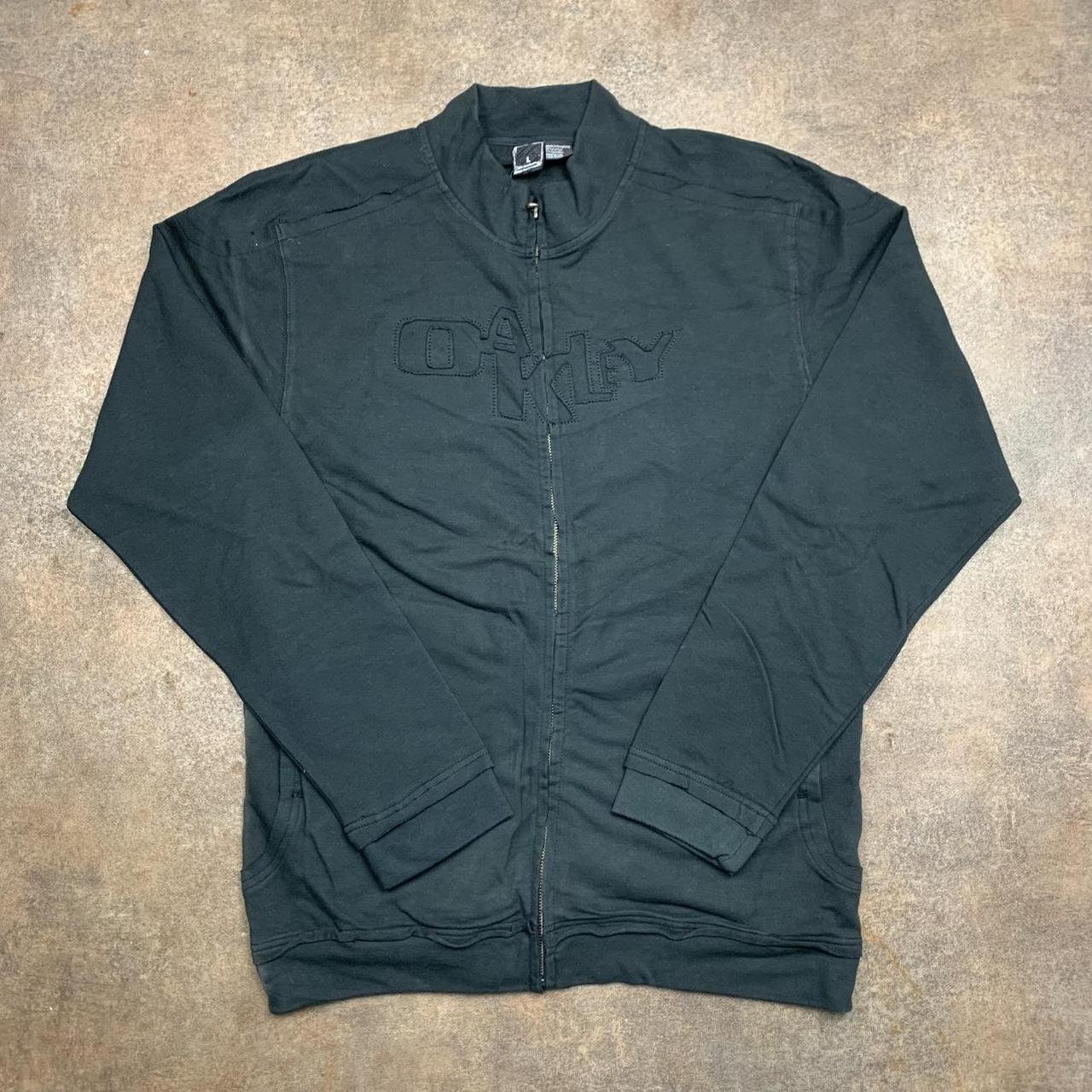 Oakley 00s black graphic boxy zip jumper
