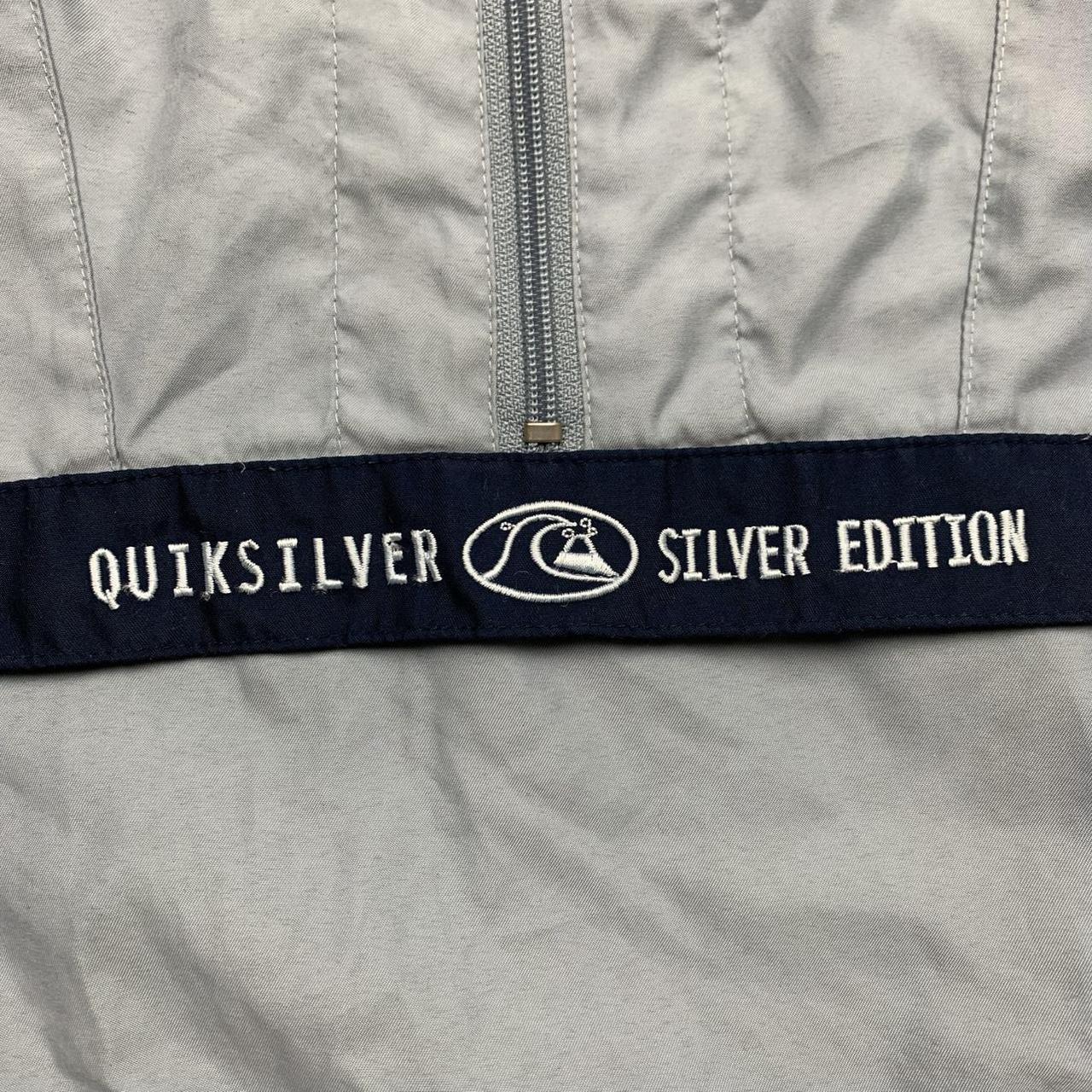Quiksilver Silver Edition 90s light grey windbreaker jacket