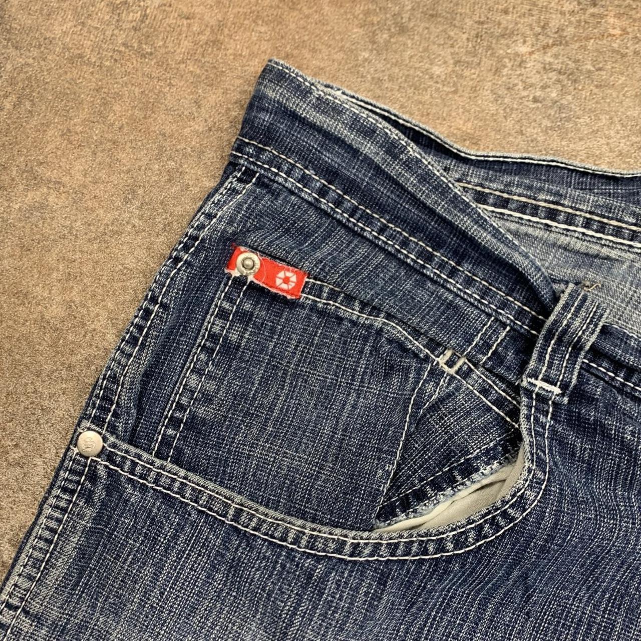 Southpole 00s red tab navy blue denim jorts
